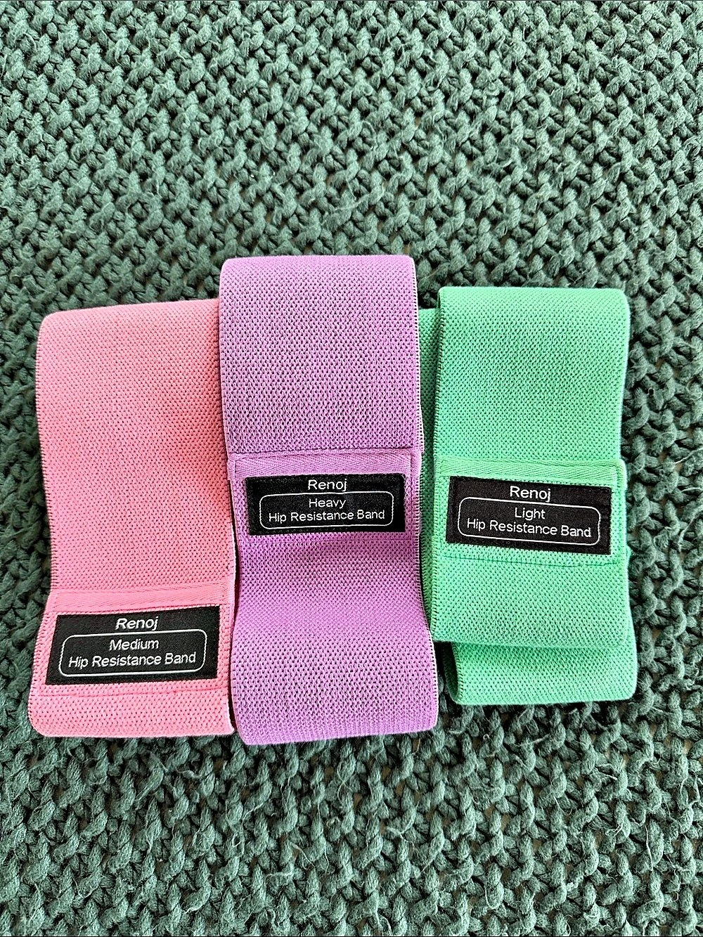 Renoj Fabric Booty Bands Pink & Green